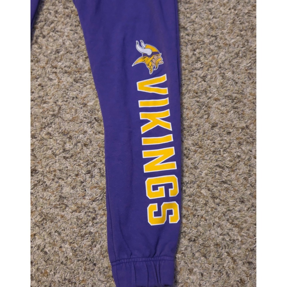 Fanatics‎ Minnesota Vikings Jogger Pants Men's Size Medium Purple Side Pockets - Picture 2 of 11